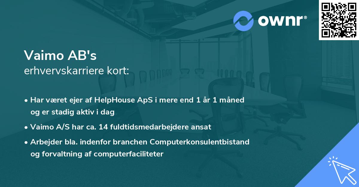 Vaimo AB's erhvervskarriere kort