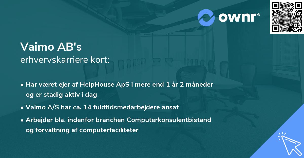 Vaimo AB's erhvervskarriere kort