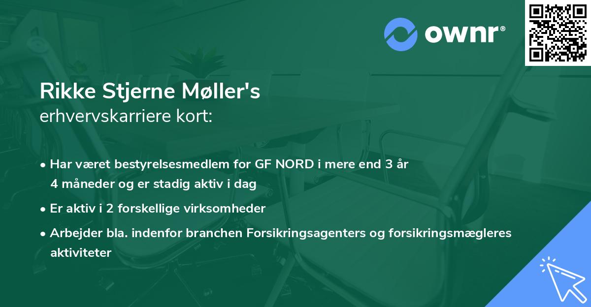 Rikke Stjerne Møller's erhvervskarriere kort