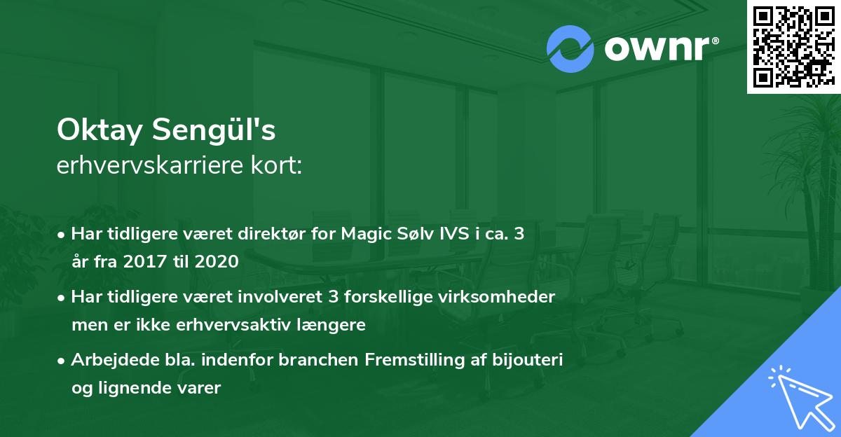 Oktay Sengül's erhvervskarriere kort