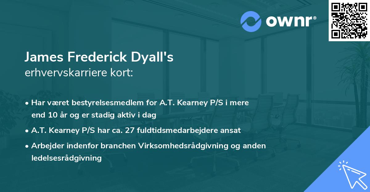 James Frederick Dyall's erhvervskarriere kort