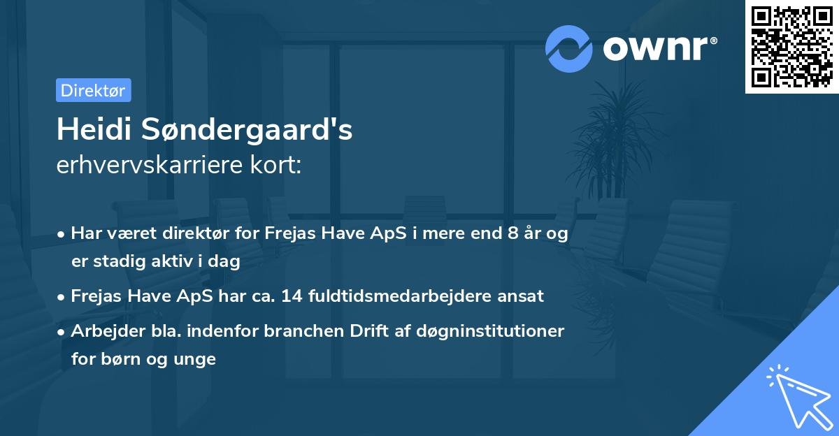 Heidi Søndergaard's erhvervskarriere kort