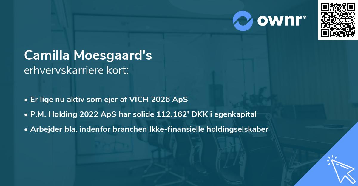 Camilla Moesgaard's erhvervskarriere kort