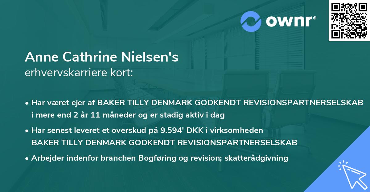 Anne Cathrine Nielsen's erhvervskarriere kort