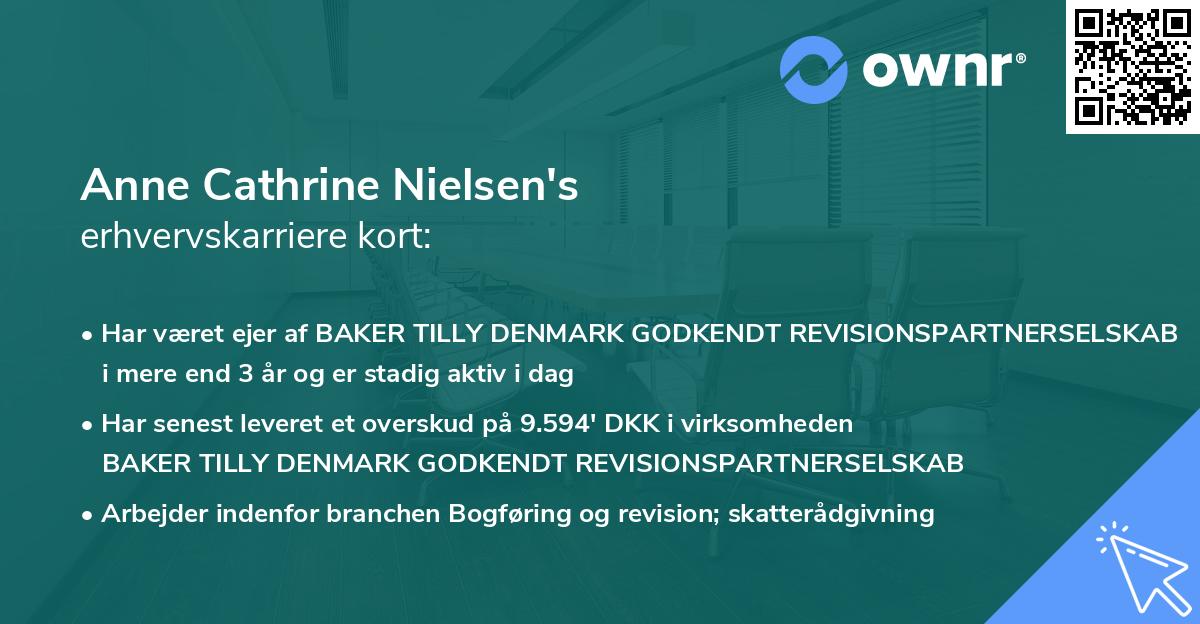 Anne Cathrine Nielsen's erhvervskarriere kort