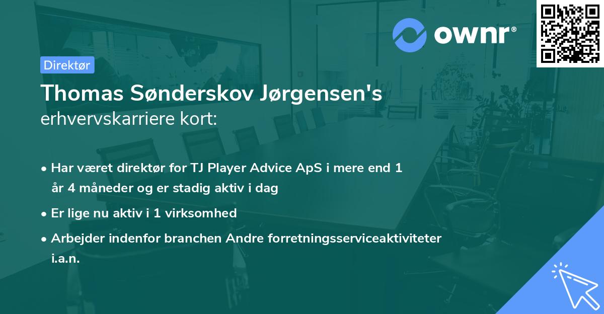 Thomas Sønderskov Jørgensen's erhvervskarriere kort