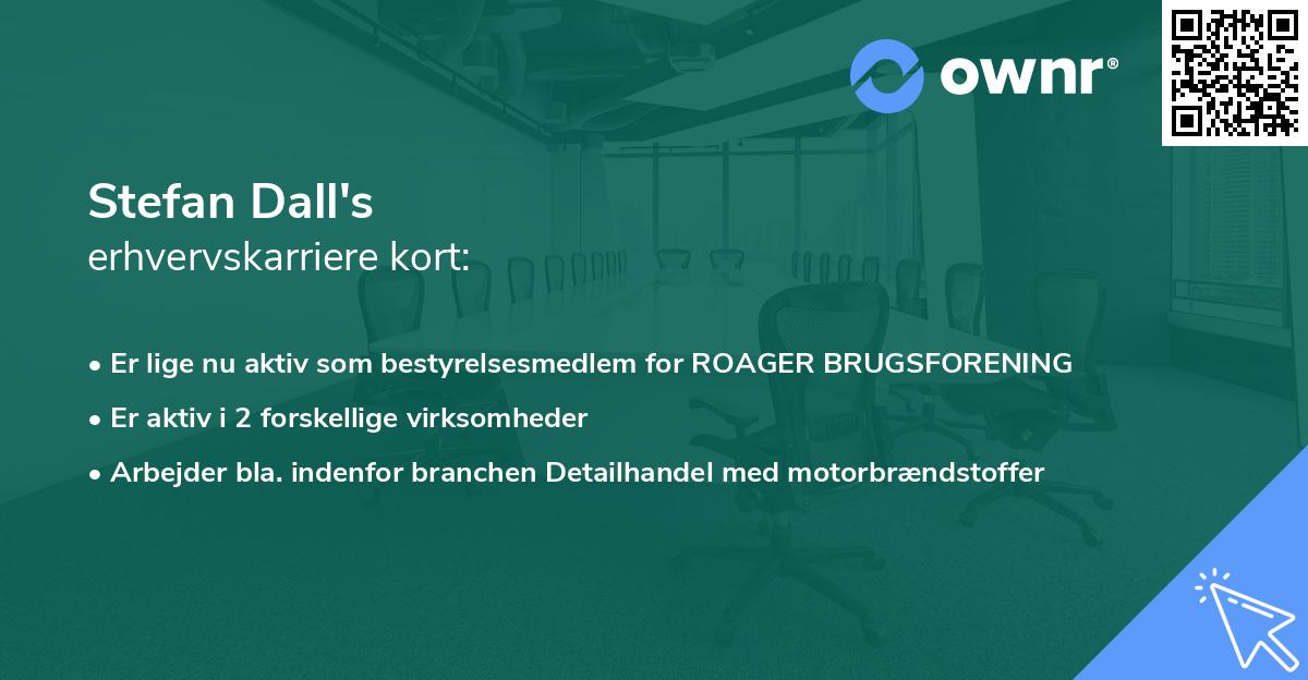 Stefan Dall's erhvervskarriere kort