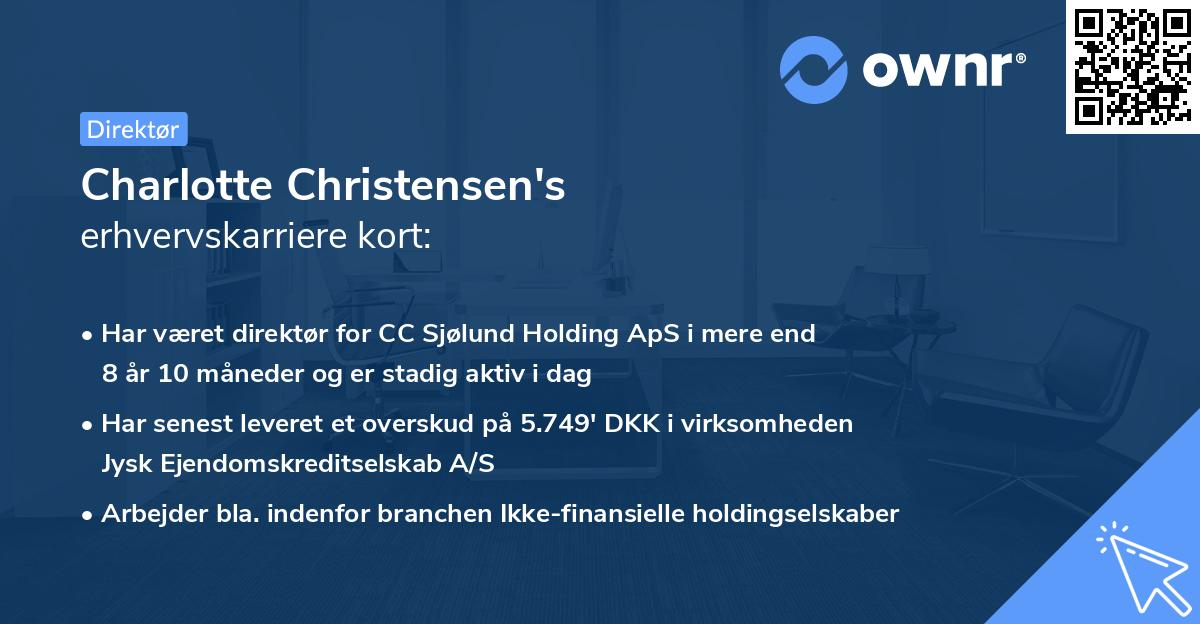 Charlotte Christensen's erhvervskarriere kort