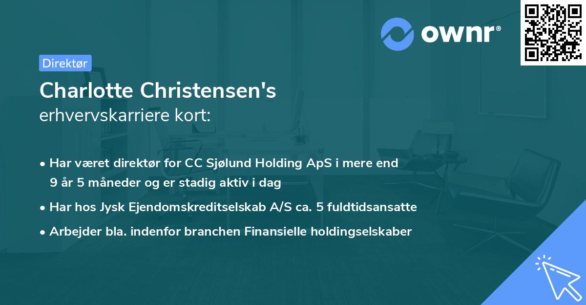 Charlotte Christensen's erhvervskarriere kort