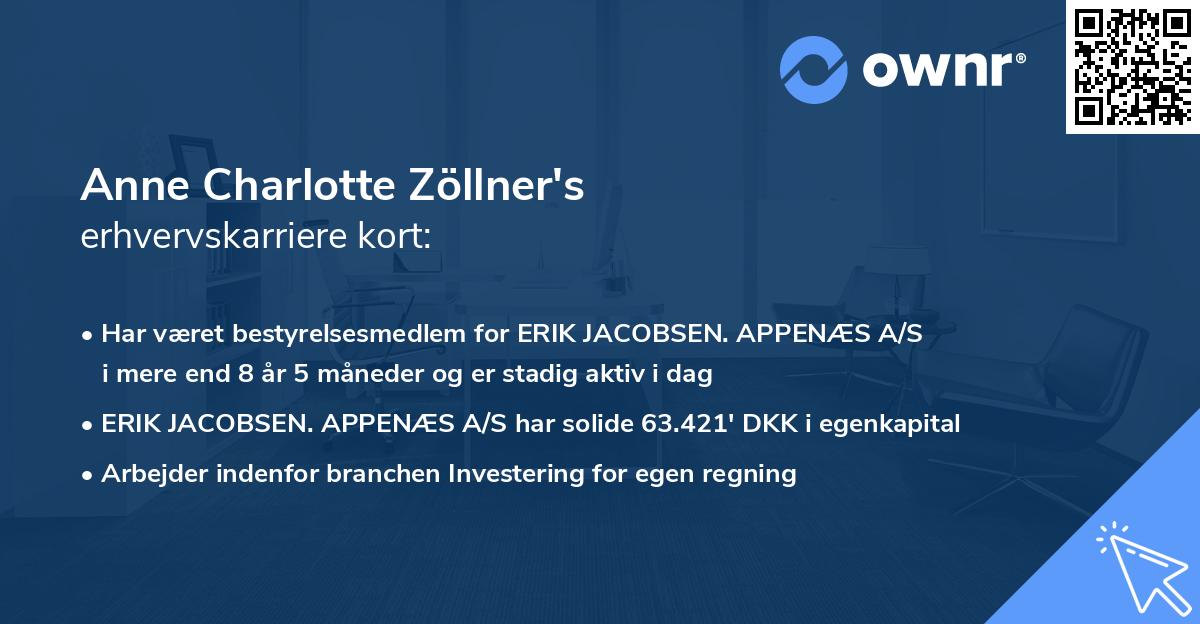 Anne Charlotte Zöllner's erhvervskarriere kort
