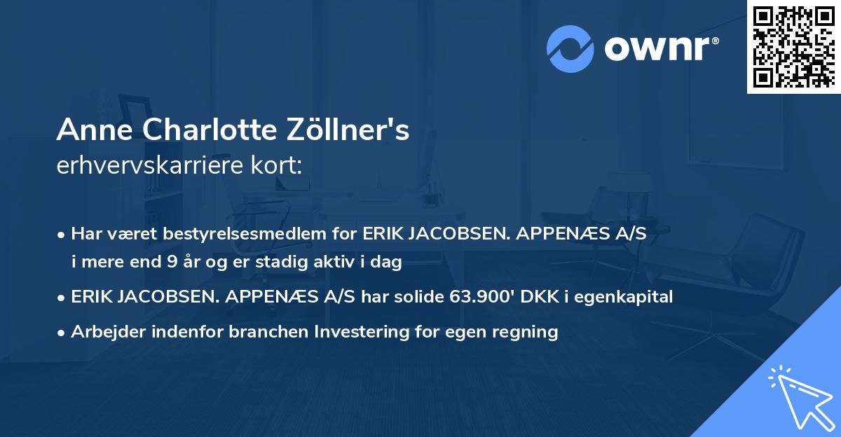 Anne Charlotte Zöllner's erhvervskarriere kort