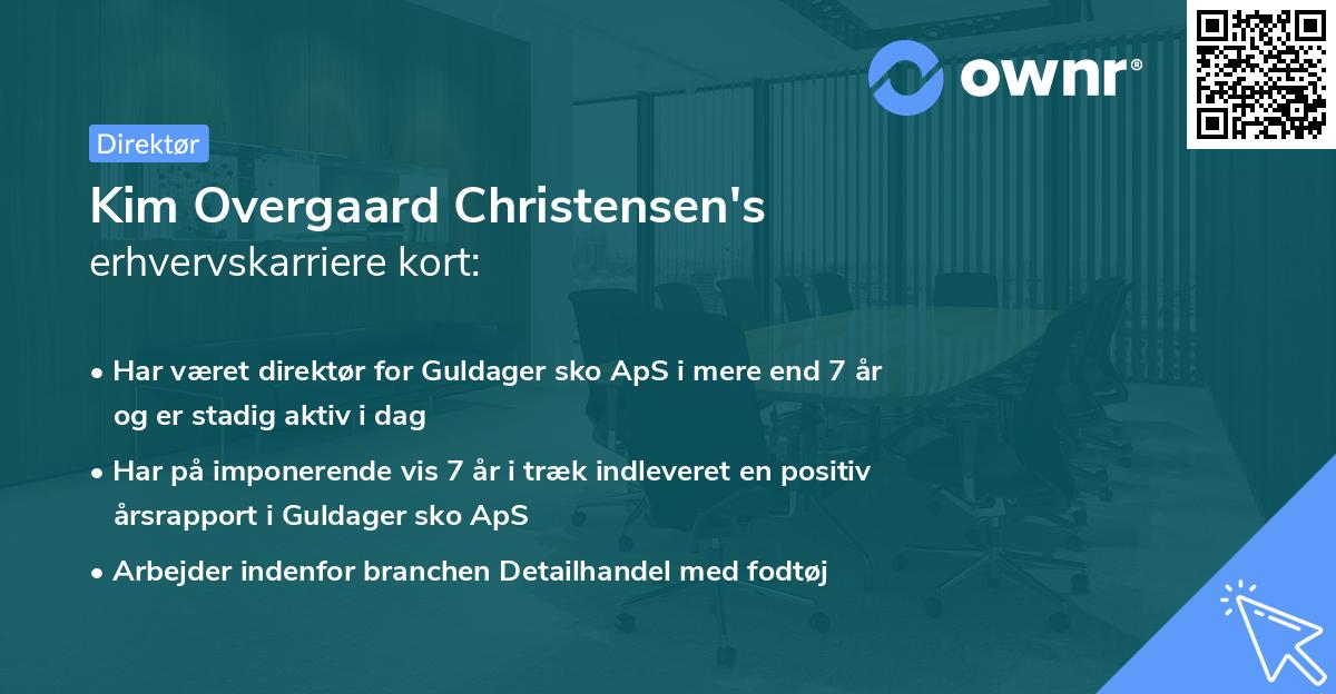 Kim Overgaard Christensen's erhvervskarriere kort