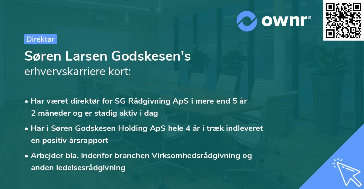 Søren Larsen Godskesen's erhvervskarriere kort