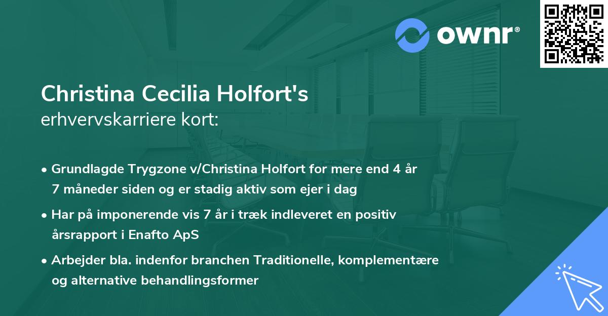 Christina Cecilia Holfort's erhvervskarriere kort