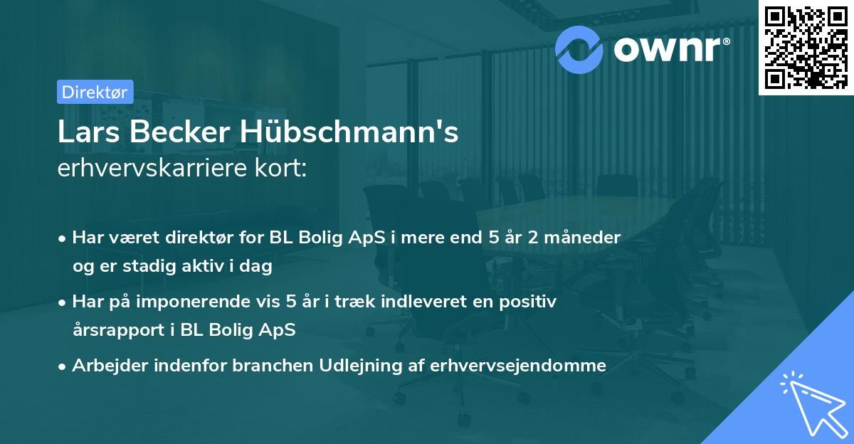 Lars Becker Hübschmann's erhvervskarriere kort