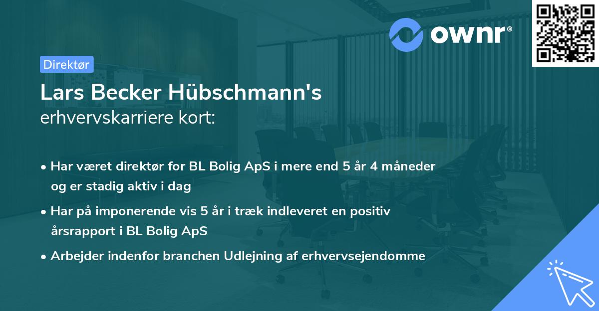 Lars Becker Hübschmann's erhvervskarriere kort