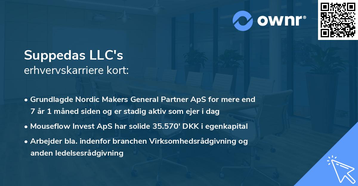 Suppedas LLC's erhvervskarriere kort