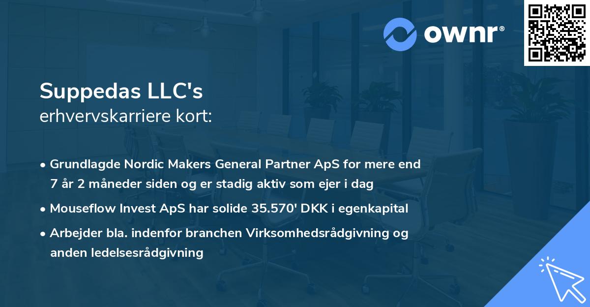 Suppedas LLC's erhvervskarriere kort