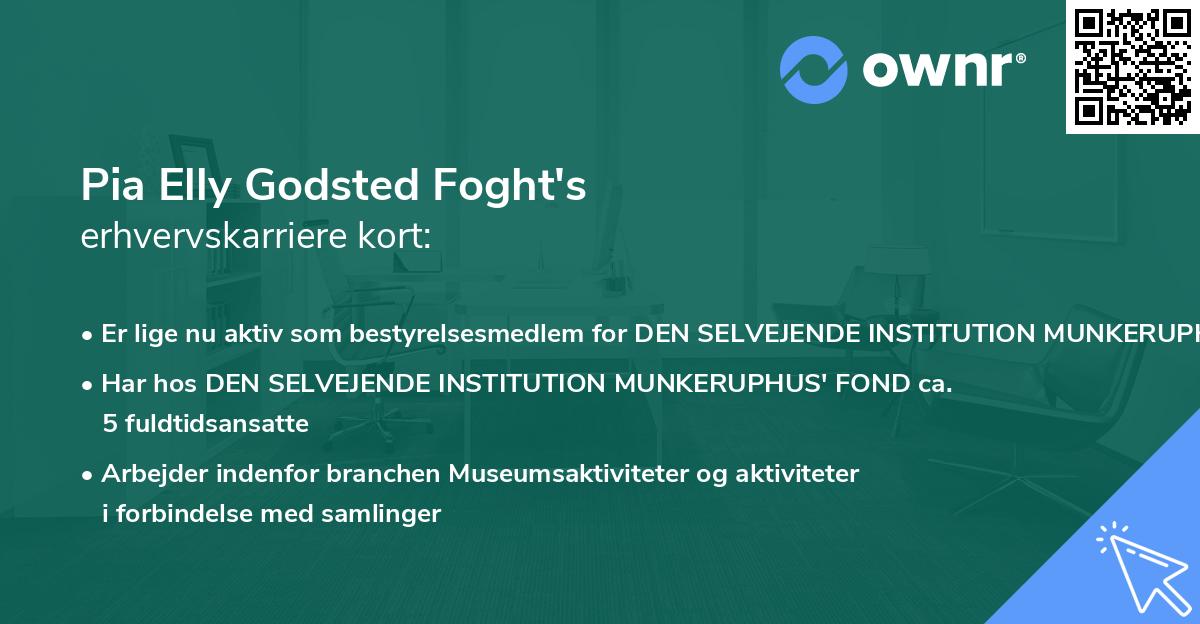 Pia Elly Godsted Foght's erhvervskarriere kort