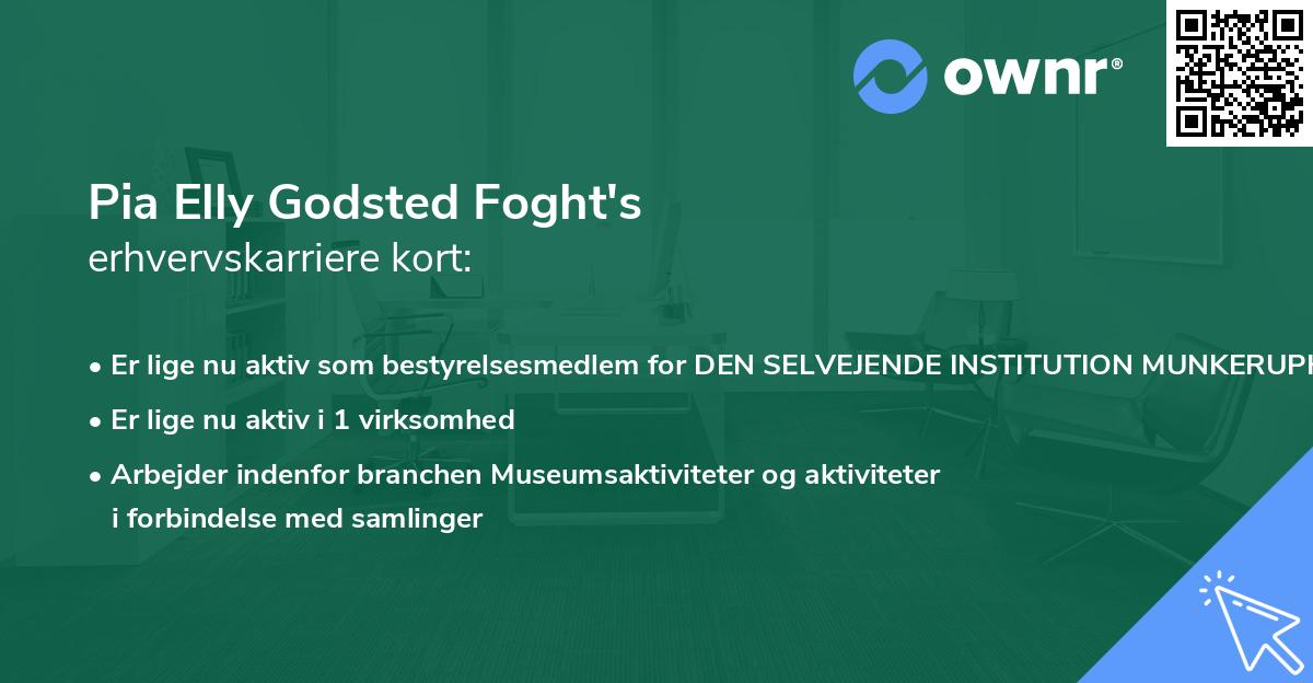 Pia Elly Godsted Foght's erhvervskarriere kort