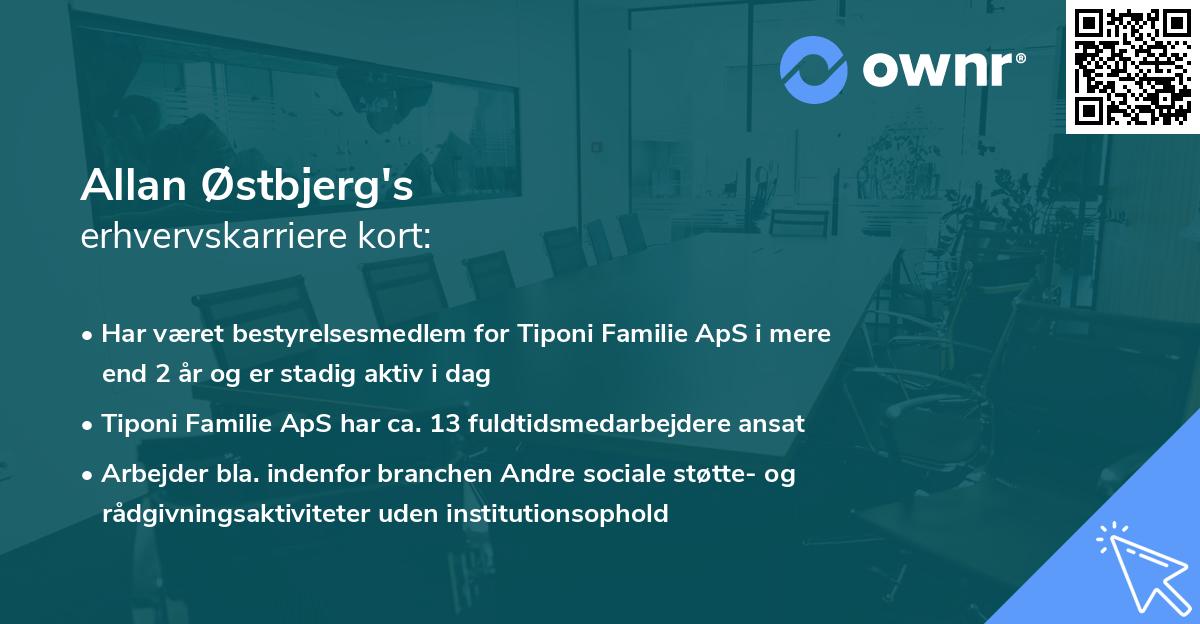 Allan Østbjerg's erhvervskarriere kort