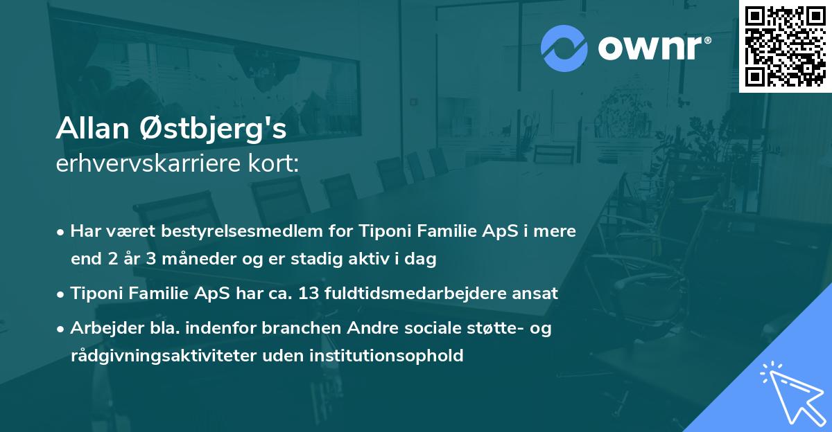 Allan Østbjerg's erhvervskarriere kort