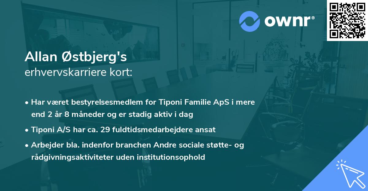 Allan Østbjerg's erhvervskarriere kort