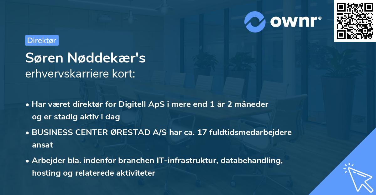 Søren Nøddekær's erhvervskarriere kort