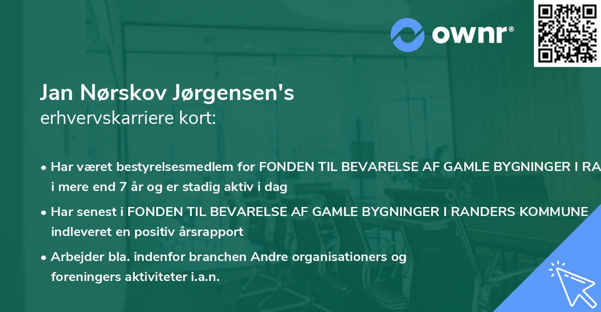 Jan Nørskov Jørgensen's erhvervskarriere kort