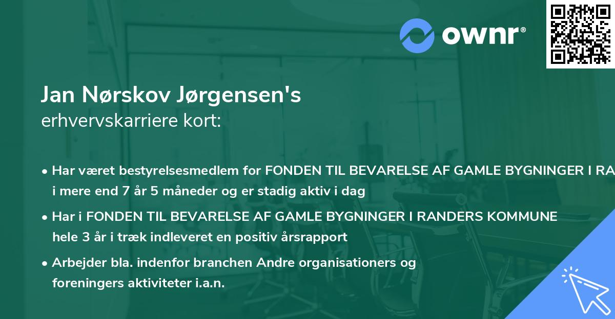 Jan Nørskov Jørgensen's erhvervskarriere kort