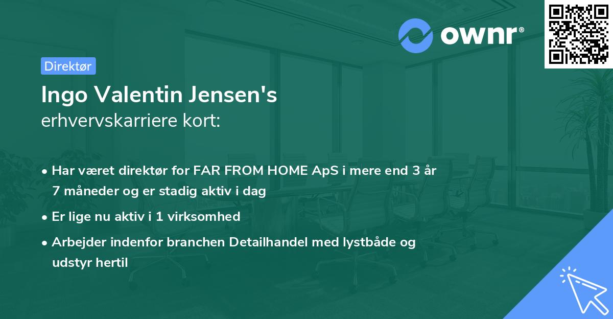 Ingo Valentin Jensen's erhvervskarriere kort