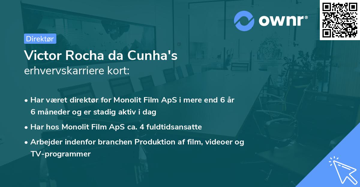 Victor Rocha da Cunha's erhvervskarriere kort