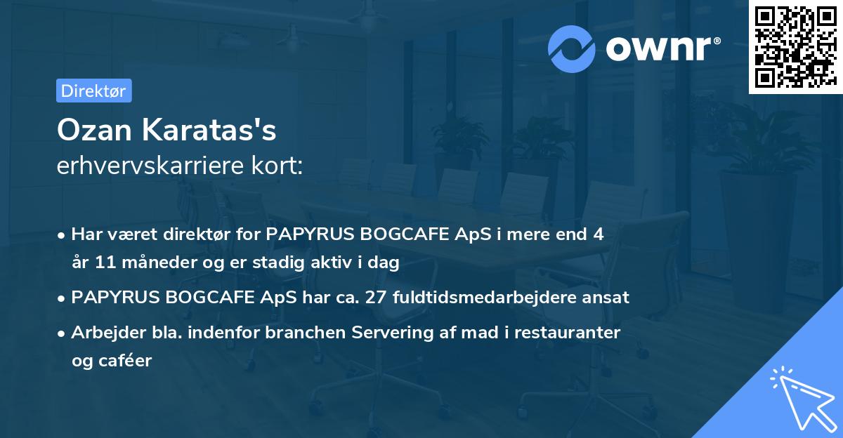 Ozan Karatas's erhvervskarriere kort