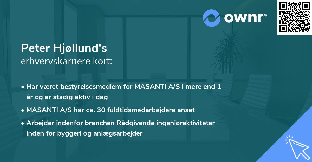 Peter Hjøllund's erhvervskarriere kort