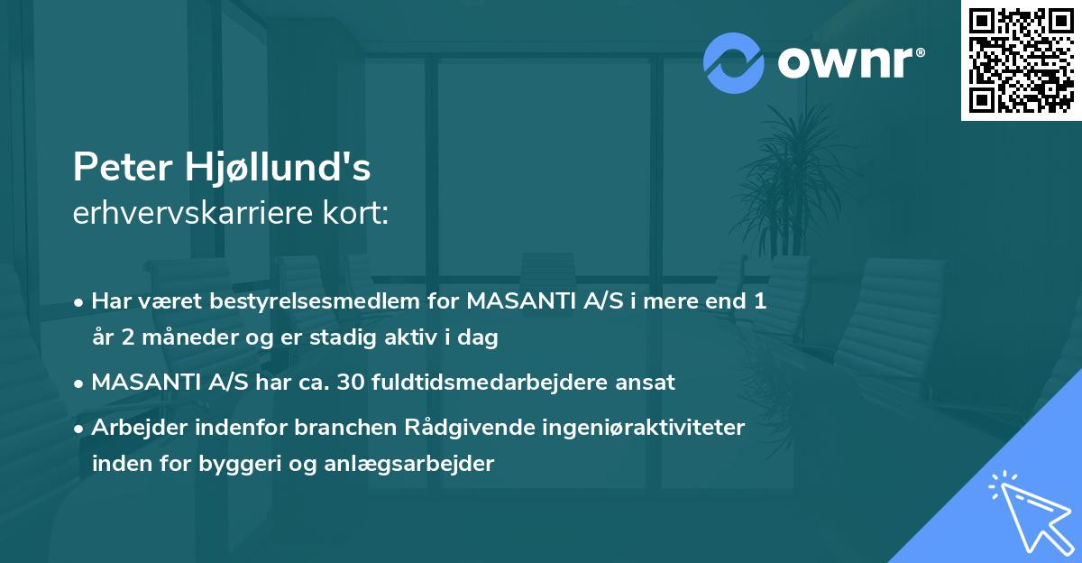 Peter Hjøllund's erhvervskarriere kort