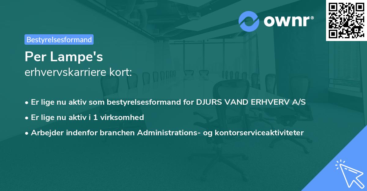 Per Lampe's erhvervskarriere kort
