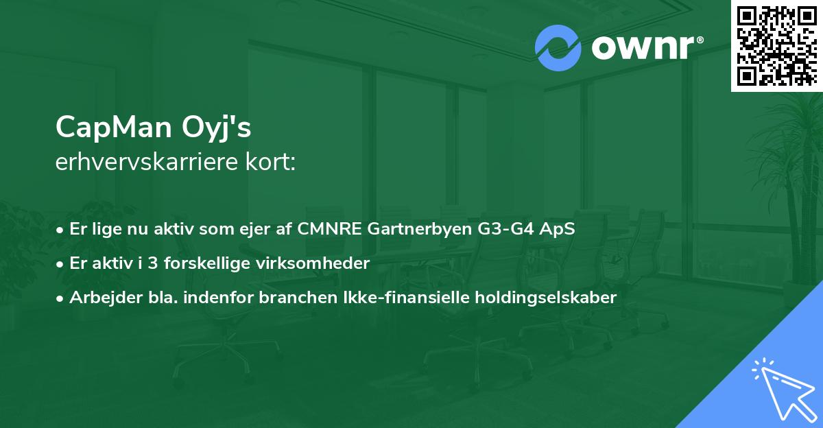 CapMan Oyj's erhvervskarriere kort