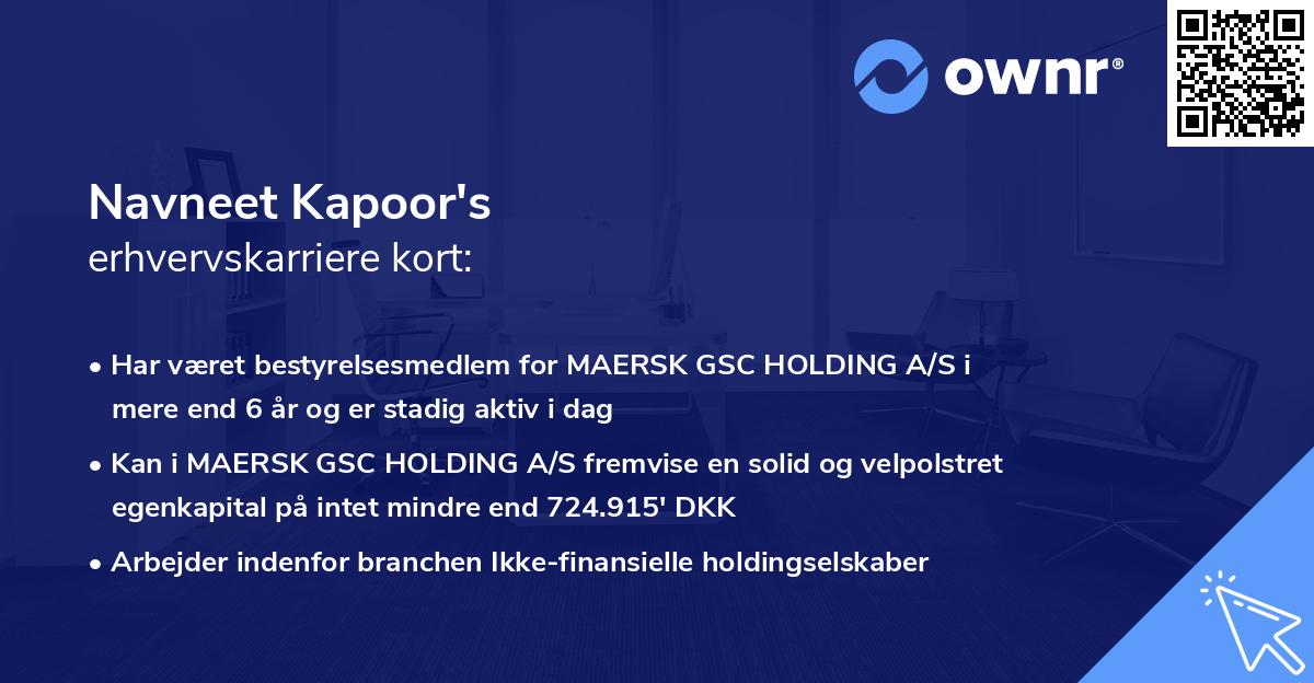 Navneet Kapoor's erhvervskarriere kort