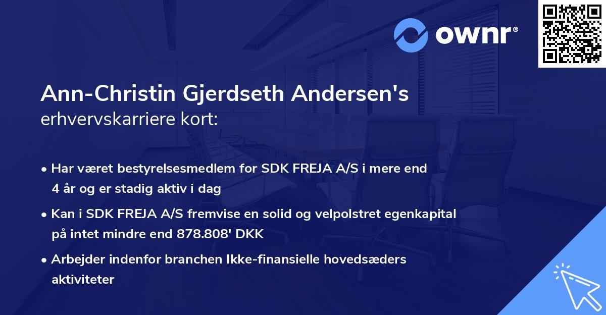 Ann-Christin Gjerdseth Andersen's erhvervskarriere kort
