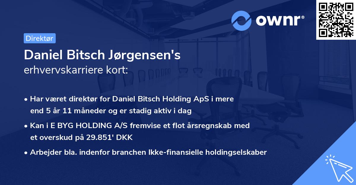 Daniel Bitsch Jørgensen's erhvervskarriere kort