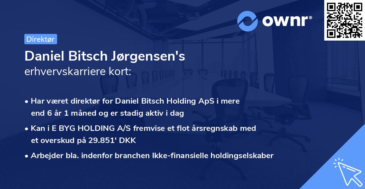Daniel Bitsch Jørgensen's erhvervskarriere kort