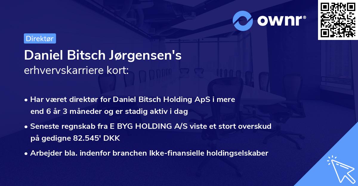 Daniel Bitsch Jørgensen's erhvervskarriere kort