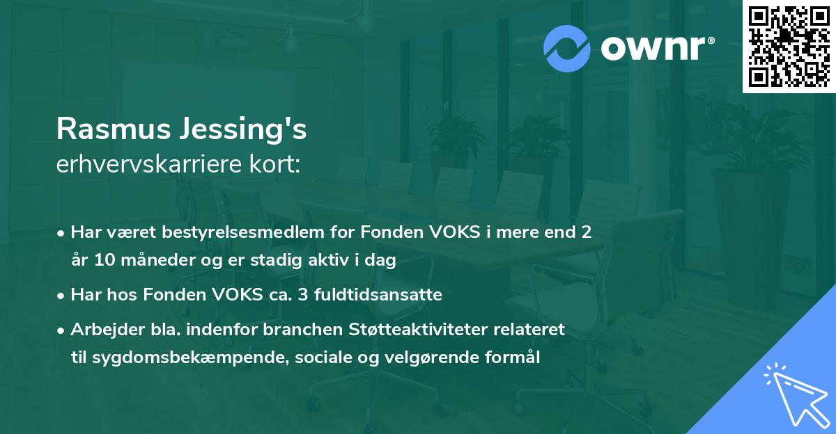 Rasmus Jessing's erhvervskarriere kort