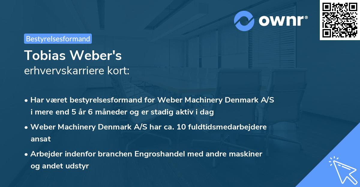 Tobias Weber's erhvervskarriere kort