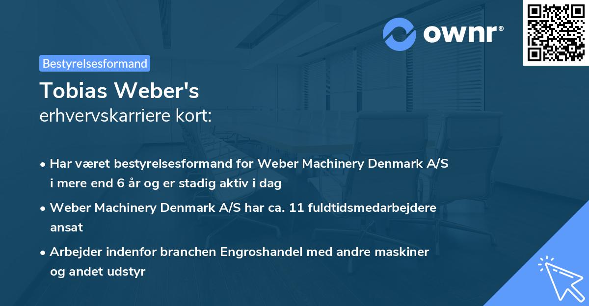 Tobias Weber's erhvervskarriere kort