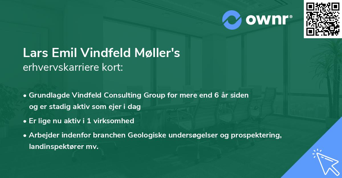 Lars Emil Vindfeld Møller's erhvervskarriere kort
