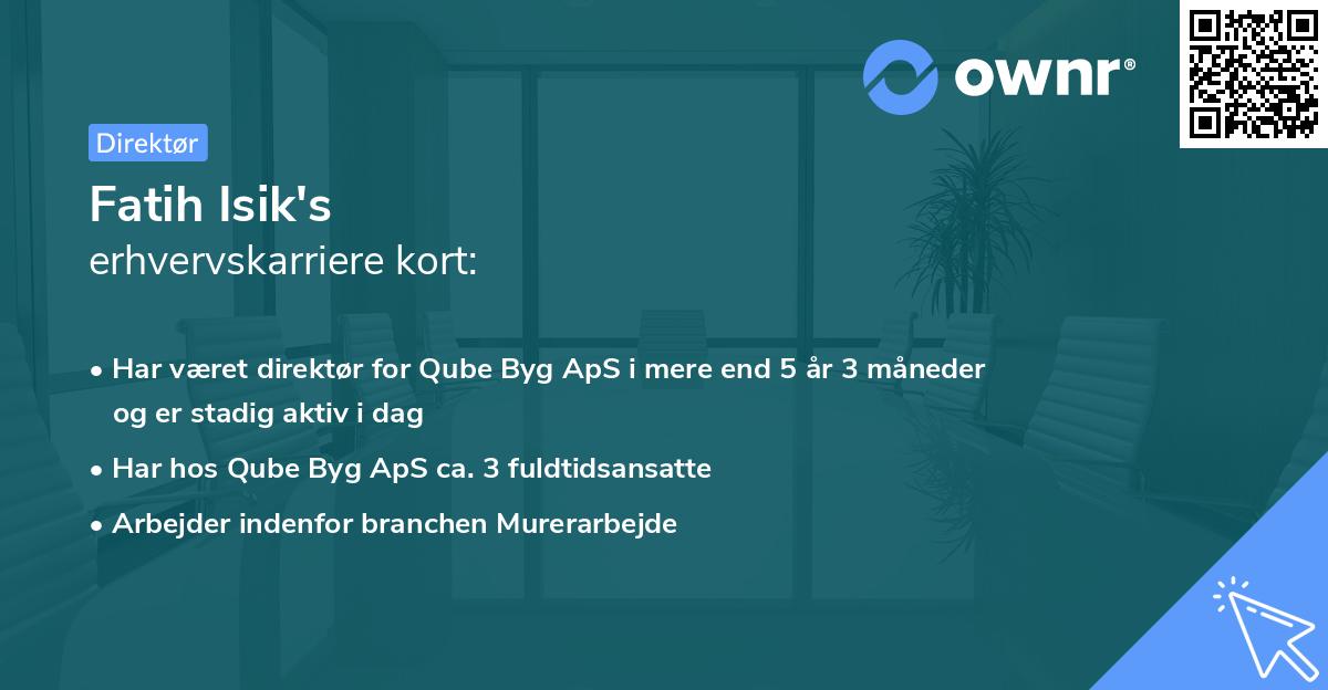 Fatih Isik's erhvervskarriere kort