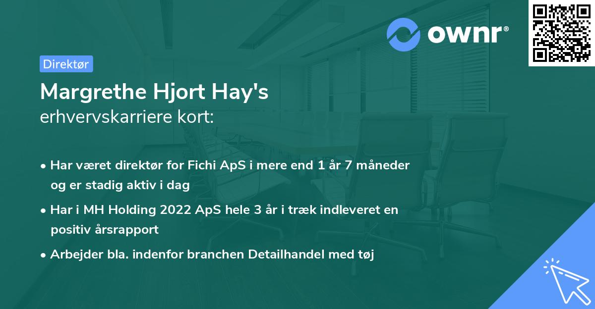 Margrethe Hjort Hay's erhvervskarriere kort