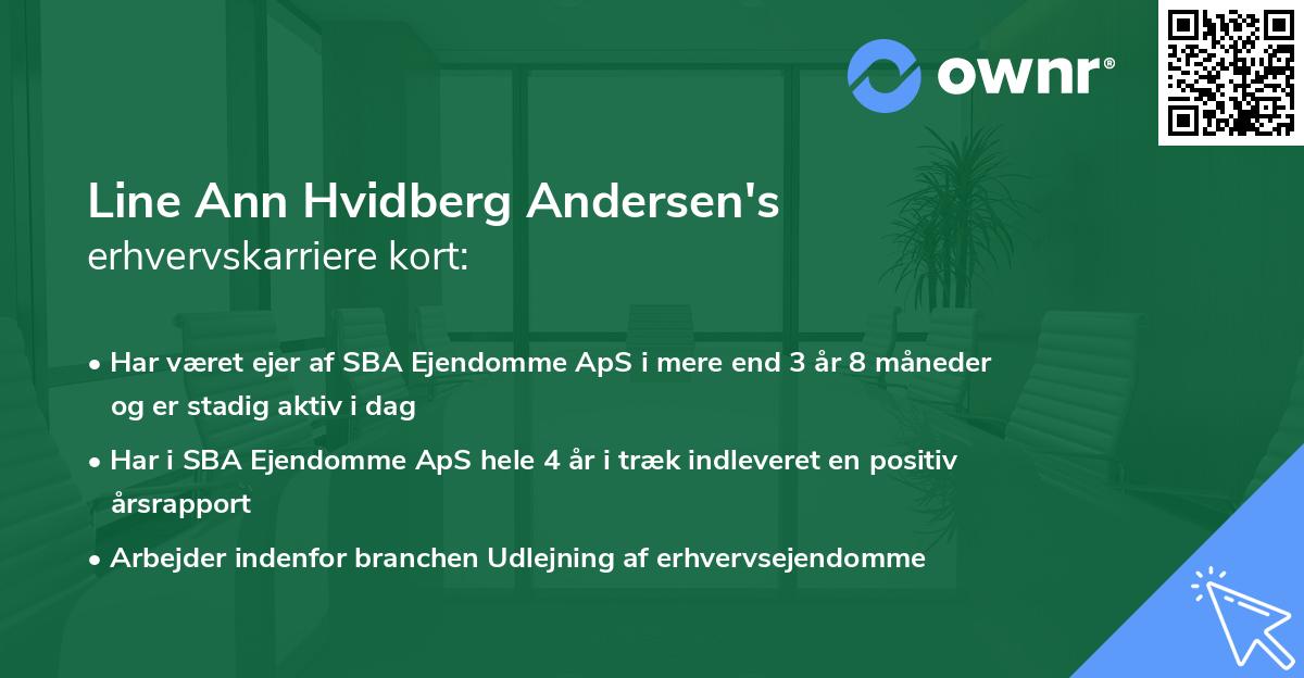 Line Ann Hvidberg Andersen's erhvervskarriere kort