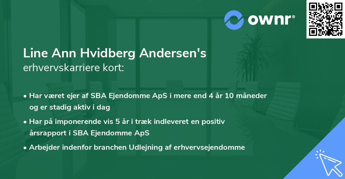 Line Ann Hvidberg Andersen's erhvervskarriere kort